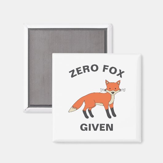 Zero Fox angesichts des lustigen Sarcasm Wildtiere Magnet (Vorderseite/Rückseite)