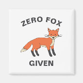 Zero Fox angesichts des lustigen Sarcasm Wildtiere Magnet (Vorne)