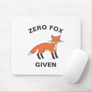Zero Fox angesichts des lustigen Sarcasm Wildtiere Mousepad
