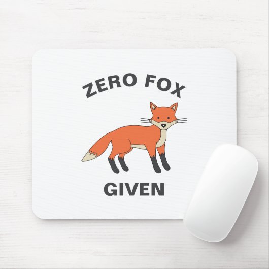 Zero Fox angesichts des lustigen Sarcasm Wildtiere Mousepad (Mit Mouse)