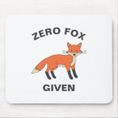 Zero Fox angesichts des lustigen Sarcasm Wildtiere Mousepad (Vorne)