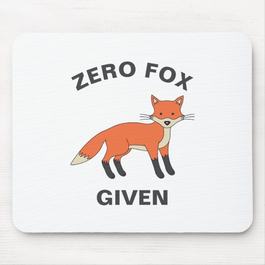 Zero Fox angesichts des lustigen Sarcasm Wildtiere Mousepad (Vorne)