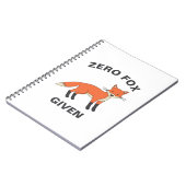 Zero Fox angesichts des lustigen Sarcasm Wildtiere Notizblock (Linke Seite)