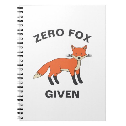 Zero Fox angesichts des lustigen Sarcasm Wildtiere Notizblock (Vorderseite)