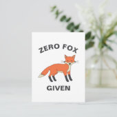 Zero Fox angesichts des lustigen Sarcasm Wildtiere Postkarte (Stehend Vorderseite)