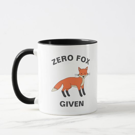 Zero Fox angesichts des lustigen Sarcasm Wildtiere Tasse (Links)