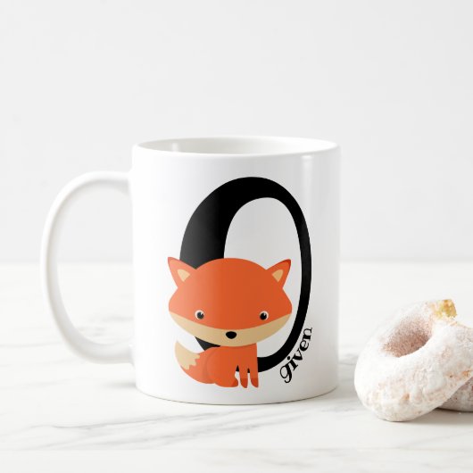 Zero Fox gegeben - niedlicher sarkastischer Rotfuc Kaffeetasse (Mit Donut)