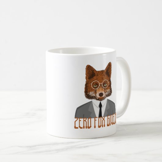 Zero Fox gegeben Spaß Kaffeetasse (VorderseiteRechts)