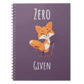 Zero Fox Given Funny Fox Pun Gifts Humor Saying Notizblock (Vorderseite)