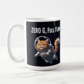 Zero G, Full Floof! Adorable Space Cat Kaffeetasse (Links)