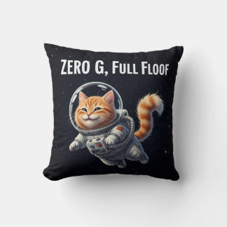Zero G, Full Floof! Adorable Weltraumkatze Kissen
