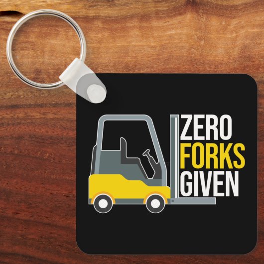 Zero Gabelungen mit lustigem Gabelstaplerpuff Schlüsselanhänger (Vorderseite)