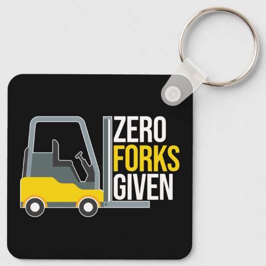 Zero Gabelungen mit lustigem Gabelstaplerpuff Schlüsselanhänger (Rückseite)