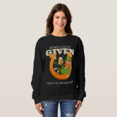 Zero Glück gegeben Lustiger St. Patrick's Day St.  Sweatshirt (Vorne ganz)