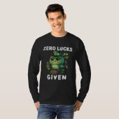 Zero Glück gegeben  Süße Eule St. Patricks Day Par T-Shirt (Vorne ganz)