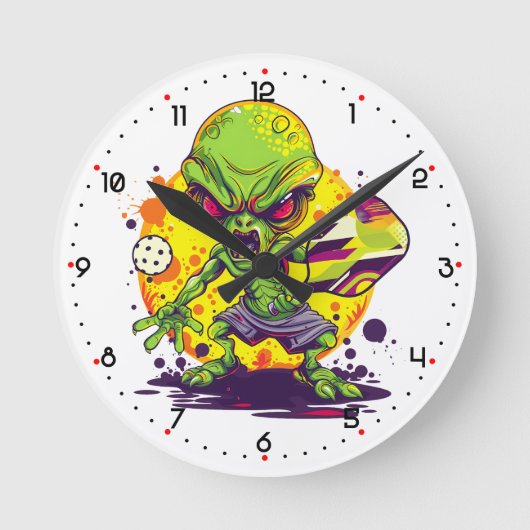 Zero Gravity Dink Bestie Pickleball Runde Wanduhr (Vorderseite)
