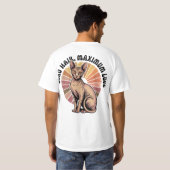 Zero Haare, maximale Liebe Sphynx Art T-Shirt (Schwarz voll)