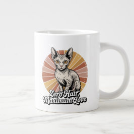 Zero Haare, maximale Liebe Sphynx Retro Jumbo-Tasse