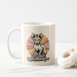 Zero Haare, maximale Liebe Sphynx Retro Kaffeetasse