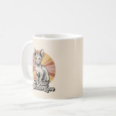 Zero Haare, maximale Liebe Sphynx Retro Kaffeetasse (Vorderseite Links)