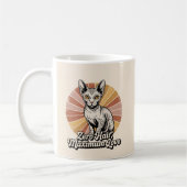 Zero Haare, maximale Liebe Sphynx Retro Kaffeetasse (Links)