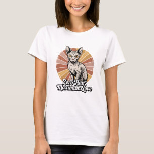 Zero Haare, maximale Liebe Sphynx Retro T-Shirt