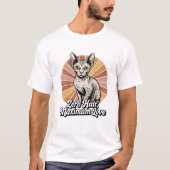 Zero Haare, maximale Liebe Sphynx Retro T-Shirt (Vorderseite)