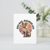 Zero Hair Maximum Love Sphynx Art Postkarte (Stehend Vorderseite)