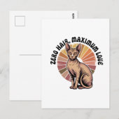 Zero Hair Maximum Love Sphynx Art Postkarte (Vorne/Hinten)