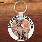 Zero Hair Maximum Love Sphynx Art Schlüsselanhänger (Vorderseite)