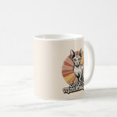 Zero Hair Maximum Love Sphynx Retro Kaffeetasse (VorderseiteRechts)
