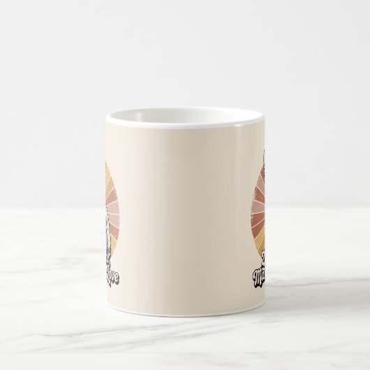 Zero Hair Maximum Love Sphynx Retro Kaffeetasse (Mittel)