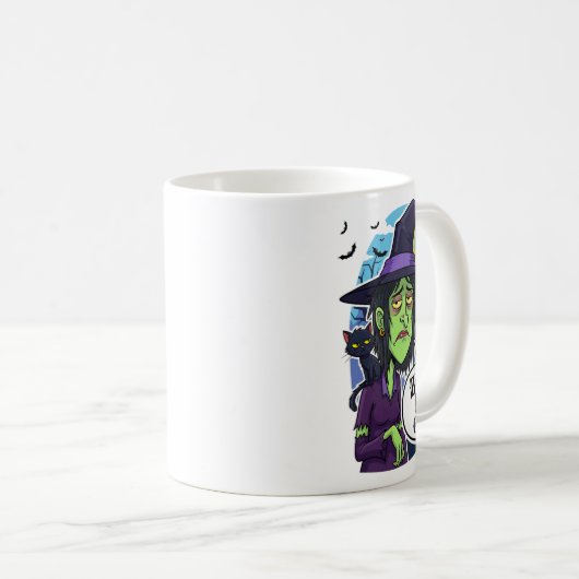 Zero Hex übergab lustiges Hexenkloster-T-Shirt Kaffeetasse (VorderseiteRechts)