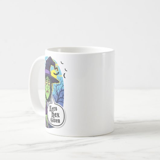 Zero Hex übergab lustiges Hexenkloster-T-Shirt Kaffeetasse (Vorderseite Links)