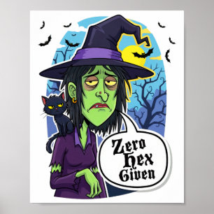 Zero Hex übergab lustiges Hexenkloster-T-Shirt Poster