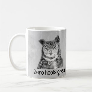 Zero Hoots mit sarkastischem Spaß Kaffeetasse