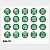 Zero Lucks gegeben Funny St Patrick's Day Irish Runder Aufkleber (Blatt)