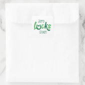 Zero Lucks gegeben - Funny St Patrick's Day Quadratischer Aufkleber (Tasche)