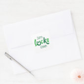 Zero Lucks gegeben - Funny St Patrick's Day Quadratischer Aufkleber (Umschlag)