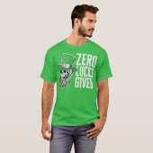Zero Lucks gegeben Funny St Patricks Day Skull T-Shirt (Vorne ganz)