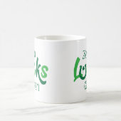 Zero Lucks gegeben St Patricks Day Slogan Kaffeetasse (Mittel)