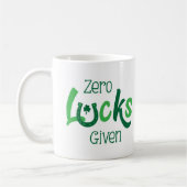 Zero Lucks gegeben St Patricks Day Slogan Kaffeetasse (Links)