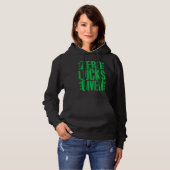 Zero Lucks Given Irish Shamrock Lucky St Patricks  Hoodie (Vorne ganz)