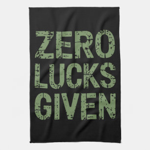 Zero Lucks Given St Paddy's Day Hilarious Patricks Geschirrtuch