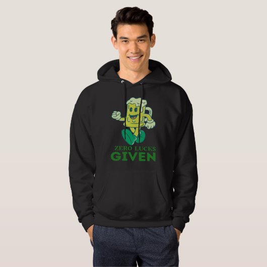 Zero Lucks Given  St Patrick s Day St Paddys Day   Hoodie (Vorne ganz)