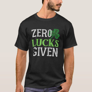 Zero Lucks Given   Vintage St Patrick's Day Raglan T-Shirt