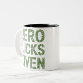 Zero Lucks verabreicht St Paddy's Day Unglaublich Zweifarbige Tasse (Vorderseite Links)