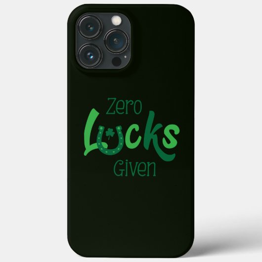 Zero Lucks zum Funny St Patricks Day Case-Mate iPhone Hülle (Rückseite)