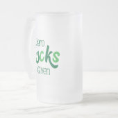 Zero Lucks zum Funny St Patricks Day Mattglas Bierglas (Vorderseite Links)