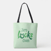 Zero Lucks zum Funny St Patricks Day Tasche (Rückseite)